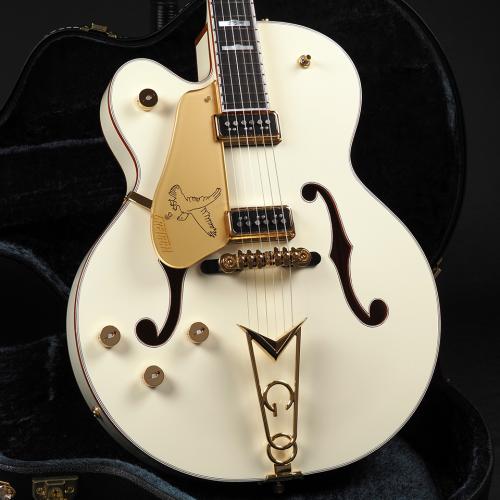 Gretsch G6136-55 Vintage Select Limited Edition ‘55 Falcon Hollow Body with Cadillac Tailpiece Left-Handed ~Vintage White Lacquer~