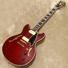 D'Angelico Deluxe Series Deluxe DC P-90, Satin Trans Wine_2