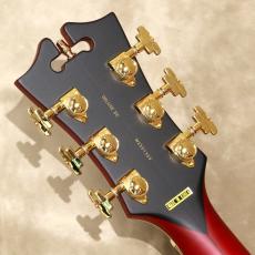 D'Angelico Deluxe Series Deluxe DC P-90, Satin Trans Wine_5