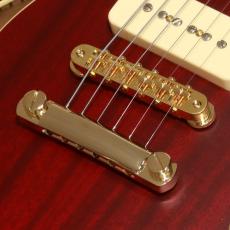 D'Angelico Deluxe Series Deluxe DC P-90, Satin Trans Wine_7