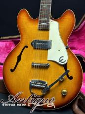 Epiphone E230T Casino 1967 Sunburst (Faded) Full-Original except Screws&Case w/Tremotone 2.78kg "Figured Top"_2