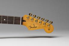 Fender George Harrison Dark Horse Stratocaster Olympic White with Custom “Dark Horse” Graphic on Back_3
