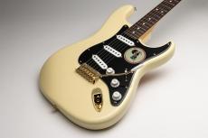 Fender George Harrison Dark Horse Stratocaster Olympic White with Custom “Dark Horse” Graphic on Back_5