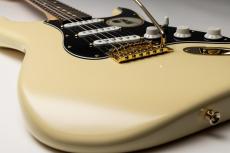 Fender George Harrison Dark Horse Stratocaster Olympic White with Custom “Dark Horse” Graphic on Back_8