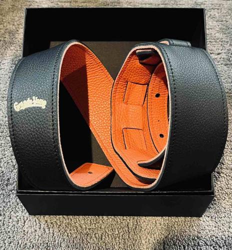 Grande uomo G-Standard Narrow Black/Coral Red【レザーストラップ】