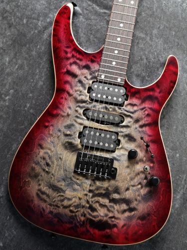 TOM ANDERSON Custom Order Angel Natural Black to Trans Red Burst with Binding #09-22-26P【極杢トップ】