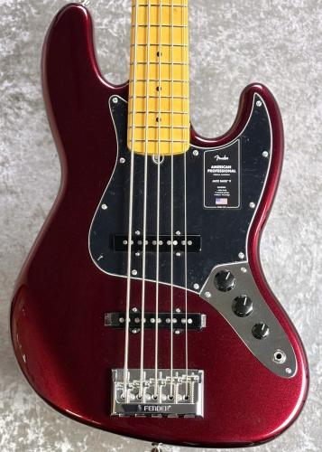 Fender American Professional Jazz Bass V - Oxblood -【4.29kg】