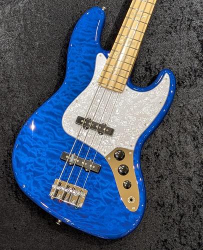 Fender FSR Made in Japan Hybrid II Jazz Bass, Maple Fingerboard, Sapphire Blue Transparent