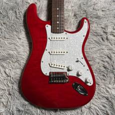 Squier Affinity Stratocaster QMT Crimson Red Transparent【現物画像】10/17更新