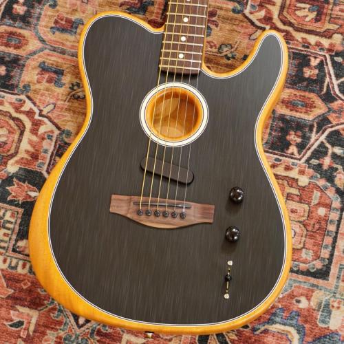 Fender Acoustasonic Player Telecaster, Rosewood Fingerboard, Brushed Black【特価】