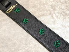 Grande uomo 【特注】黒ねこ刺繡ストラップ 足跡Verエメラルドカラー _4