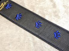 Grande uomo 【特注】黒ねこ刺繡ストラップ 足跡Verサファイアカラー _4
