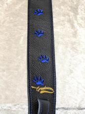 Grande uomo 【特注】黒ねこ刺繡ストラップ 足跡Verサファイアカラー _5