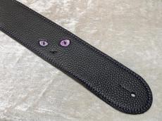 Grande uomo 【特注】黒ねこ刺繡ストラップ 足跡Verタンザナイトカラー _2