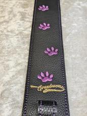 Grande uomo 【特注】黒ねこ刺繡ストラップ 足跡Verタンザナイトカラー _5