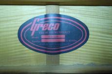 Greco JST-100 / Script Logo・Spruce Top・Flame Maple Side and Back・Maple Neck・V-Block Inlay Position Mark・Multi binding and Rosette・Brass Nut and Saddle and Bridge Pin・Tortoises Color Pick guard【With Hard Cas_16