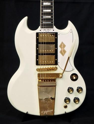 Epiphone Inspired by Gibson Custom 1963 Les Paul SG Custom With Maestro Vibrola Classic White
