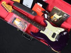 Fender Custom Shop Custom Deluxe HB S-1 Stratocaster Relic with Closet Classic Hardware Magenta Sparkle_2