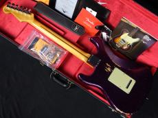 Fender Custom Shop Custom Deluxe HB S-1 Stratocaster Relic with Closet Classic Hardware Magenta Sparkle_7