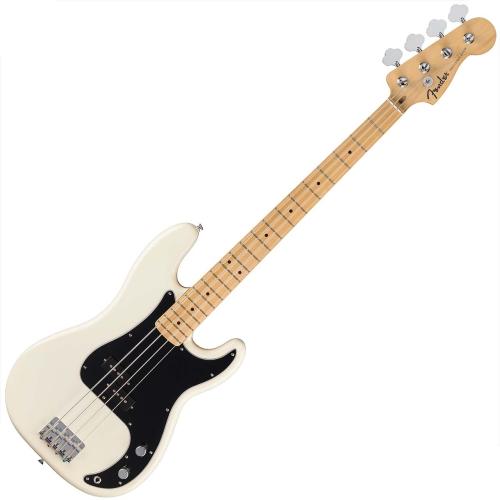 Fender Standard Precision Bass MN Black Pickguard Olympic White
