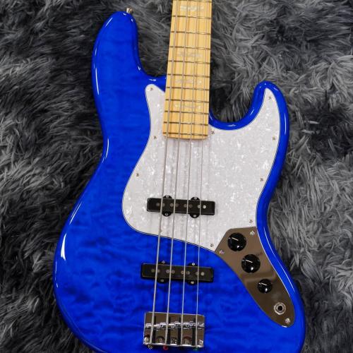 Fender FSR Made in Japan Hybrid II Jazz Bass, Maple Fingerboard, Sapphire Blue Transparent