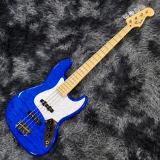 Fender FSR Made in Japan Hybrid II Jazz Bass, Maple Fingerboard, Sapphire Blue Transparent_2