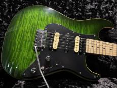Suhr Standard Zebra PU / Matching HEAD / Lime Green Burst