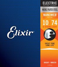 Elixir NANOWEB 10-74 8-String ライト #12062 8弦エレキギター弦