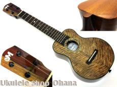 Matsui Ukulele [Laughing]ソプラノロングネック ハワイアンカーリーマンゴー/ホンジュラスマホガニー 2024年/中古委託