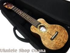 Matsui Ukulele [Laughing]ソプラノロングネック ハワイアンカーリーマンゴー/ホンジュラスマホガニー 2024年/中古委託_5