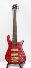 Warwick Custom Shop Master Built Streamer Stage I 5st Broad Neck / Burgundy Red Transparent Satin_5
