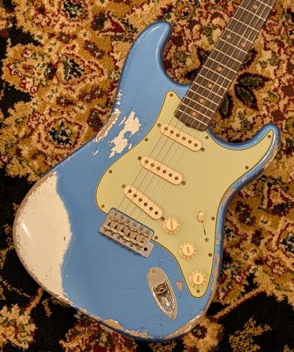 Fender Custom Shop 1960 Stratocaster Heavy Relic - Lake Placid Blue Over Olympic White [3.64kg] #CZ588181