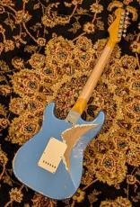 Fender Custom Shop 1960 Stratocaster Heavy Relic - Lake Placid Blue Over Olympic White [3.64kg] #CZ588181_8