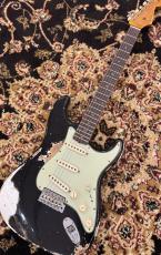 Fender Custom Shop  1960 Stratocaster  Heavy Relic Aged Black/Olympic White [ 3.56kg] #CZ588262_3