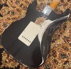 Fender Custom Shop  1960 Stratocaster  Heavy Relic Aged Black/Olympic White [ 3.56kg] #CZ588262_6