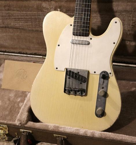 M.B.Guitars 59-T Aged White Blonde【3.3kgの軽量個体】【1ピースアッシュボディ】【135年前のビンテージローズ指板】