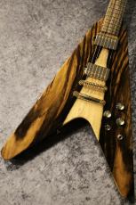 Sago Custom Order Flying V Style 黒柿 Top/Black Limba Body 【現地選定材】【カスタムオーダーモデル】