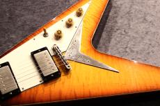 Bizen Works Burned FV Curly Maple Top/H.Maho Back &Neck/Sunburst #240770【ショーモデル!】【3.34kg】_6