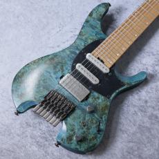 Ibanez Q547PB 「COL : Cosmic Blue Low Gloss」「現物写真」 7弦モデル