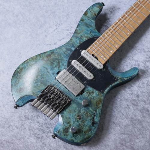 Ibanez Q547PB 「COL : Cosmic Blue Low Gloss」「現物写真」 7弦モデル
