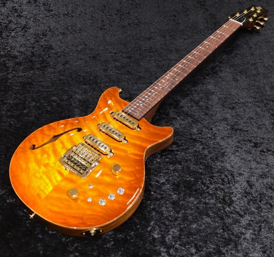 Kz Guitar Works Kz One Carved Top Semi-Hollow 3S23 Kahler / Amber