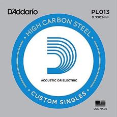 D'addario PL013 アコギ/エレキギター兼用弦 Plain Steel 013 【バラ弦1本】