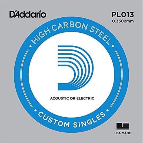D'addario PL013 アコギ/エレキギター兼用弦 Plain Steel 013 【バラ弦1本】