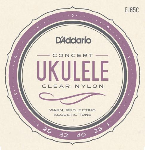 D'addario EJ65C クリアナイロン コンサートウクレレ用プロアルテ ウクレレ弦