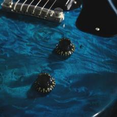 Bizen Works 【特別大セール】【3.53kg】CTM Burned jr. LP -Burl Blue Sunburst-【こだわりオーダー】_6
