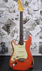 Fender Custom Shop MBS Michael Landau 1963 Stratocaster Relic Left-Handed!! -Fiesta Red over 3 Color Sunburst-_2