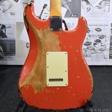 Fender Custom Shop MBS Michael Landau 1963 Stratocaster Relic Left-Handed!! -Fiesta Red over 3 Color Sunburst-_3
