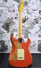 Fender Custom Shop MBS Michael Landau 1963 Stratocaster Relic Left-Handed!! -Fiesta Red over 3 Color Sunburst-_4