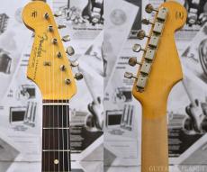 Fender Custom Shop MBS Michael Landau 1963 Stratocaster Relic Left-Handed!! -Fiesta Red over 3 Color Sunburst-_5