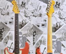 Fender Custom Shop MBS Michael Landau 1963 Stratocaster Relic Left-Handed!! -Fiesta Red over 3 Color Sunburst-_6